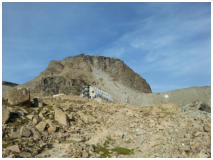 Die Berghütte Rifugio Vittorio Emanuelle II liegt auf einer Höhe von 2.732 m