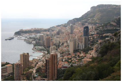 Blick auf Monaco und den Mont Agel