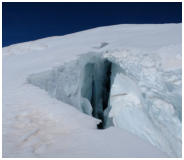 Vorsicht Gletscherspalte