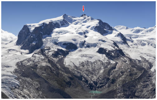 Blick auf die Dufourspitze